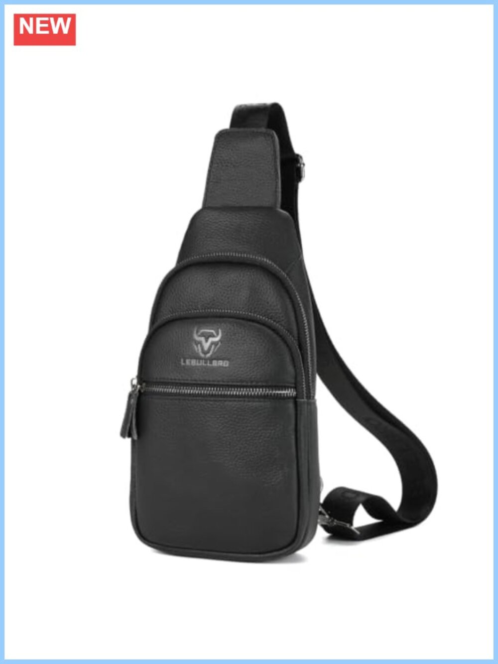 Leather Sling Crossbody Bag Adjustable Strap Chest Bag iPad Mini